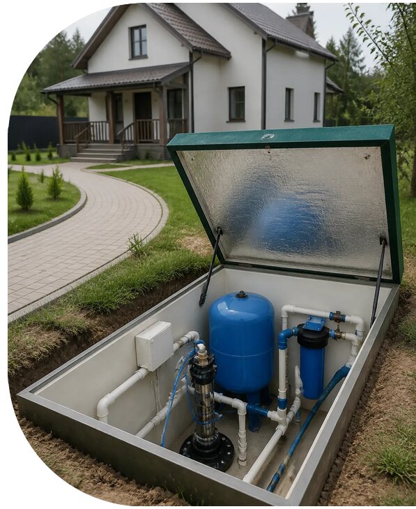 Автономное водоснабжение дома в Дмитрах от 160800 р. | АПаруса-Дмв